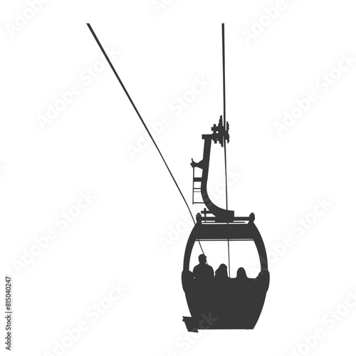 Silhouette Aerial tramway black color only
