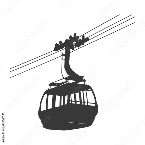 Silhouette Aerial tramway black color only