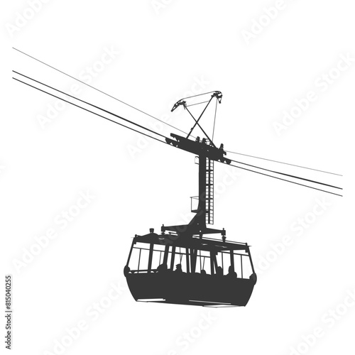 Silhouette Aerial tramway black color only