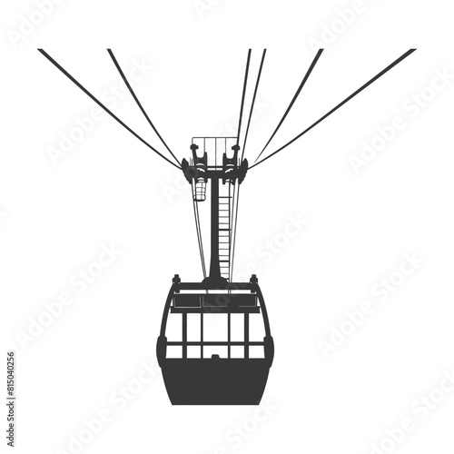 Silhouette Aerial tramway black color only
