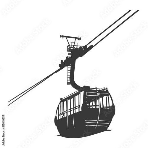 Silhouette Aerial tramway black color only