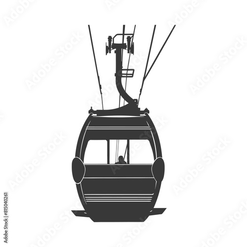 Silhouette Aerial tramway black color only
