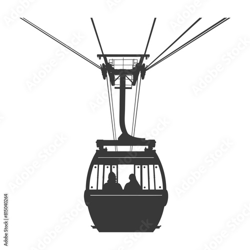 Silhouette Aerial tramway black color only