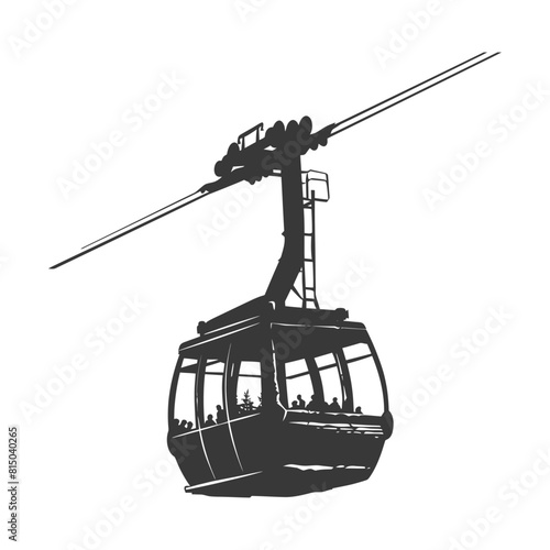 Silhouette Aerial tramway black color only