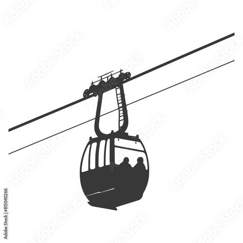 Silhouette Aerial tramway black color only