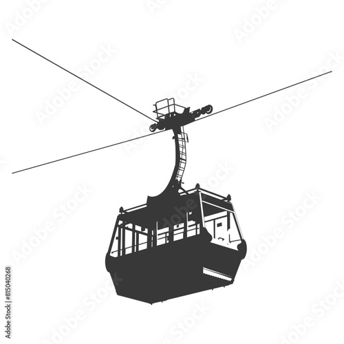 Silhouette Aerial tramway black color only