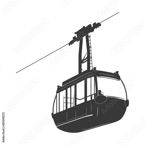 Silhouette Aerial tramway black color only