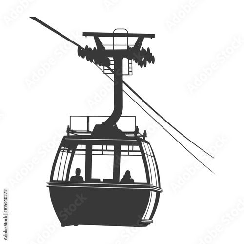 Silhouette Aerial tramway black color only