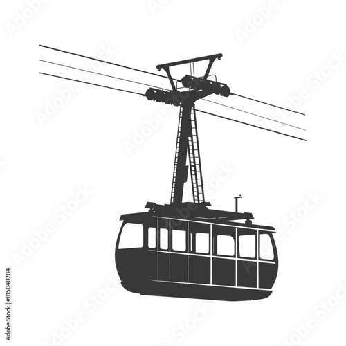 Silhouette Aerial tramway black color only