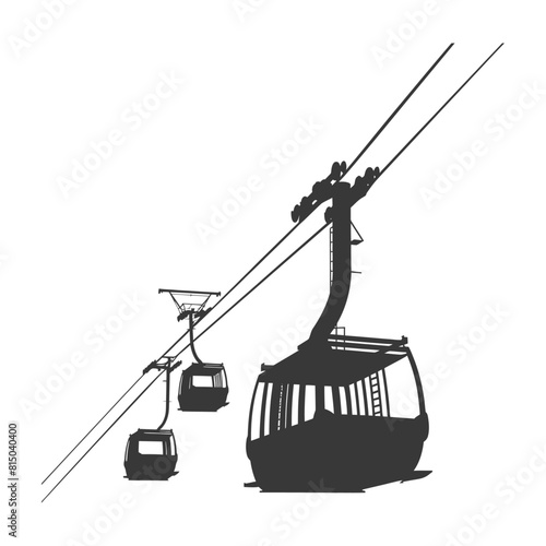 Silhouette Aerial tramway black color only