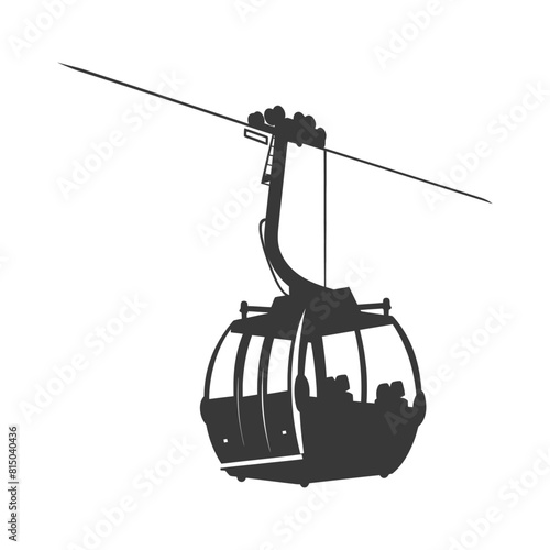 Silhouette Aerial tramway black color only