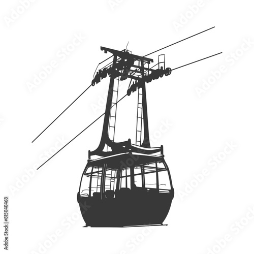 Silhouette Aerial tramway black color only