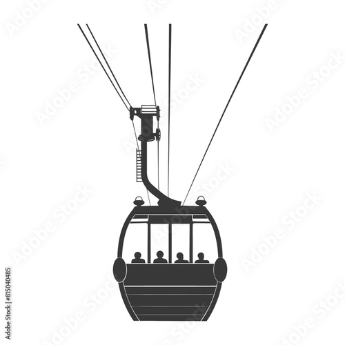 Silhouette Aerial tramway black color only