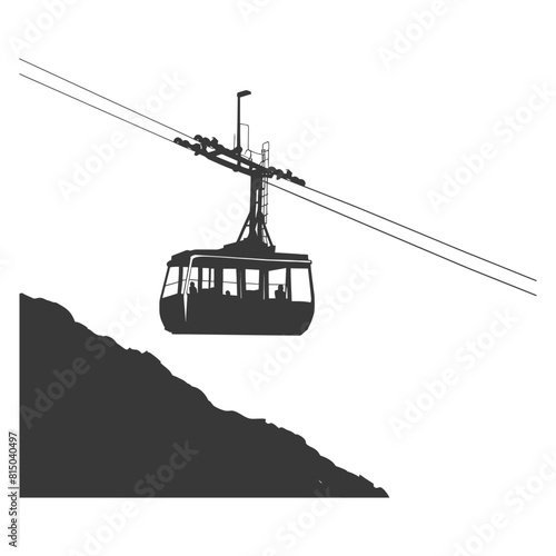 Silhouette Aerial tramway black color only