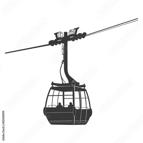 Silhouette Aerial tramway black color only