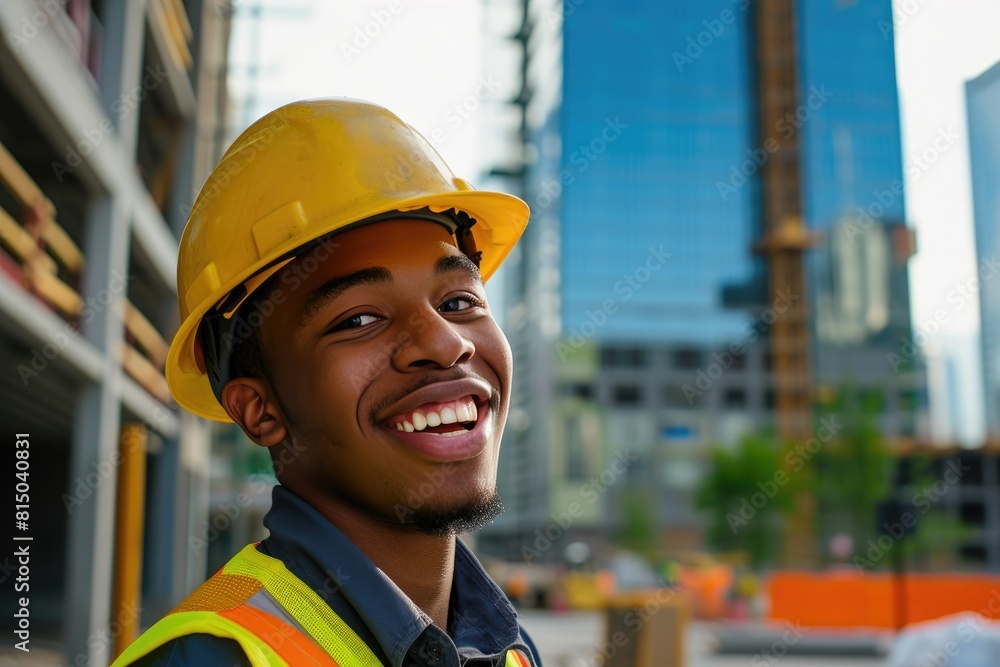 Radiant Day at the Construction Zone: Worker's Joy Radiant Day at the Construction Zone: Worker's Joy