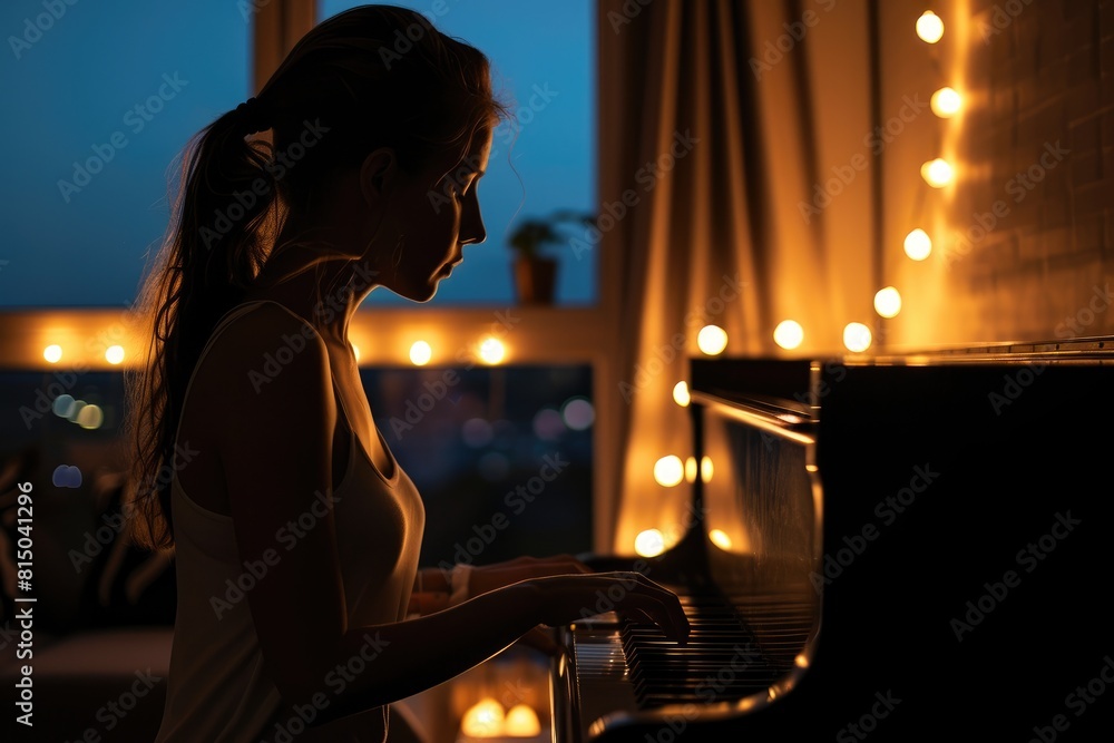 Nocturne Echoes: The Piano's Whisper in the Night Nocturne Echoes: The Piano's Whisper in the Night