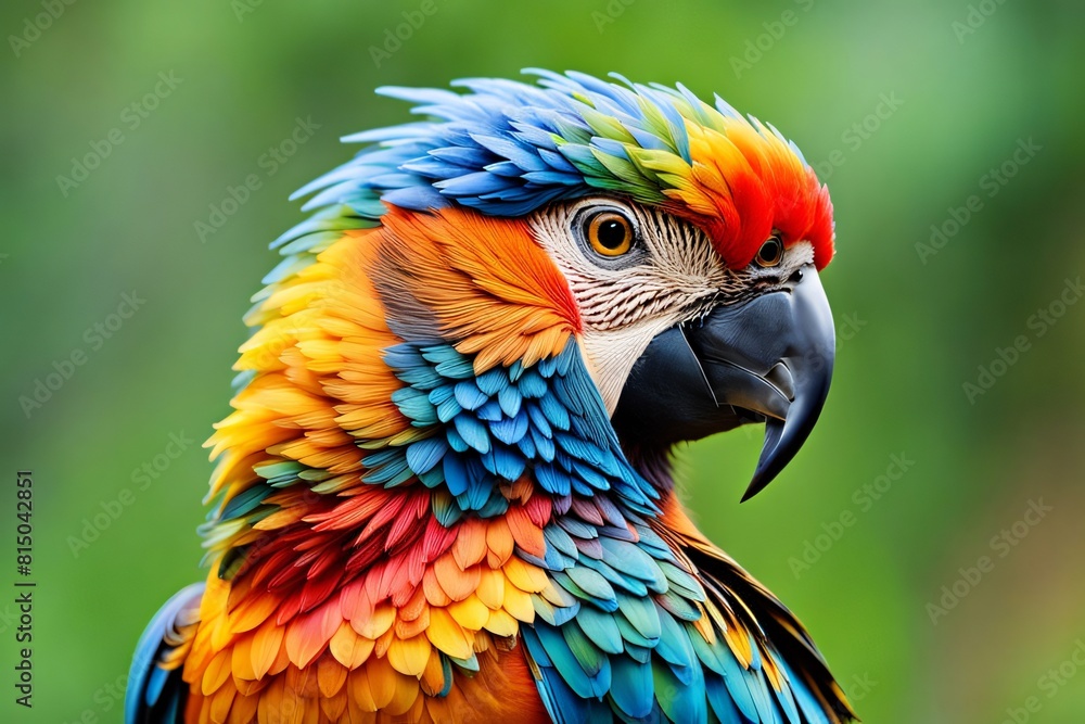 beautiful colorful macaw
