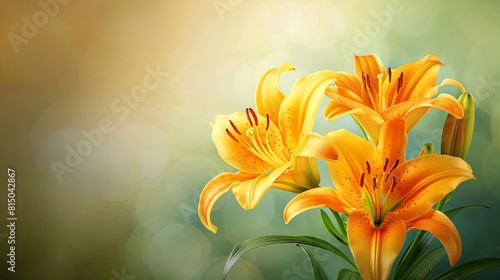 On background  a flower in bloom  spectacularly beautiful. A colorful greeting  it s an awesome natural decoration.