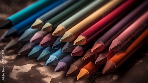 **A set of colorful eyeshadow pencils for easy application