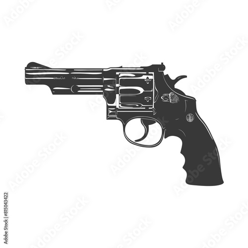 Wallpaper Mural Silhouette revolver gun military weapon black color only Torontodigital.ca