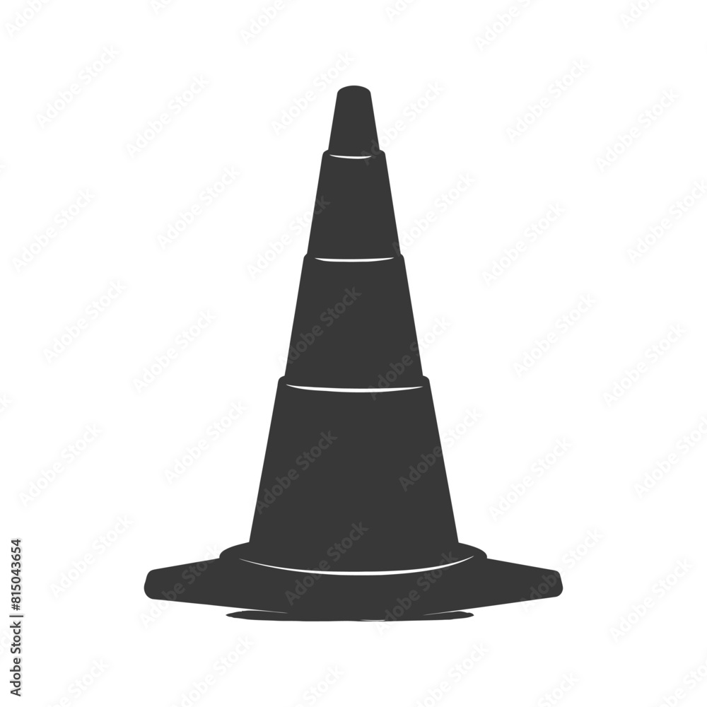 Silhouette rubber cone road divider black color only Silhouette rubber cone road divider black color only