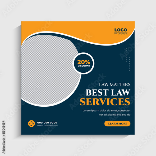 Lawyers social media post and web banner template design