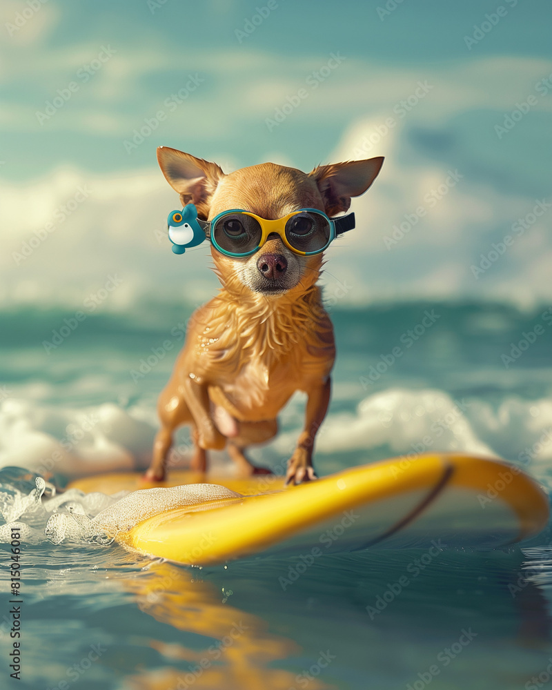Surfer dog, summer
