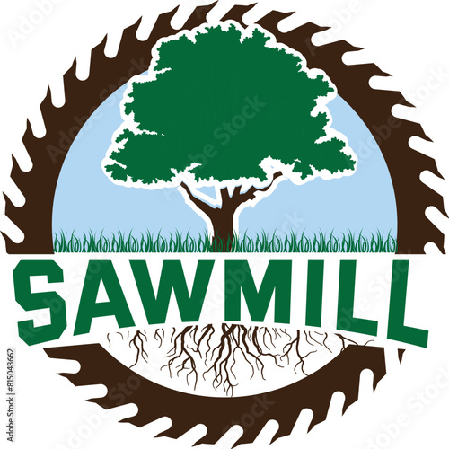 Sawmill or Tree Trimming Logo