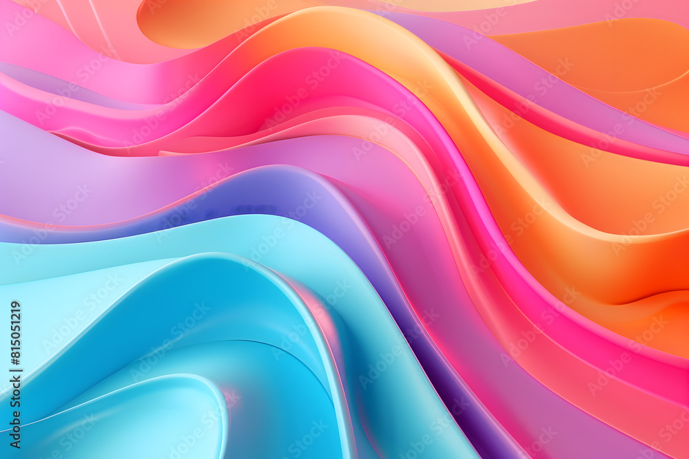 Fototapeta premium lines 3d background colorful waves, texture,