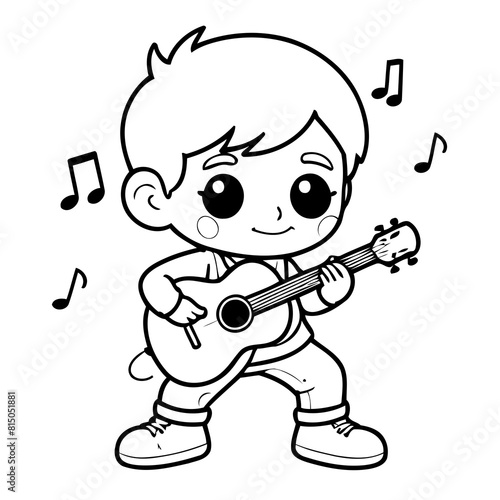 Wallpaper Mural Vector illustration of a cute Boy doodle for kids coloring worksheet Torontodigital.ca