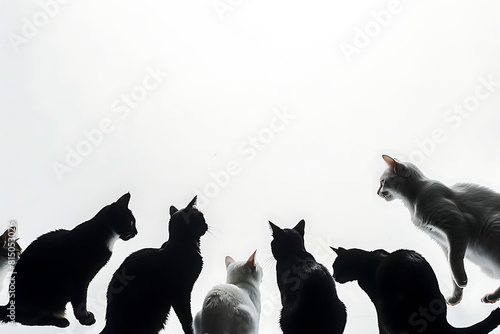 black and white cats