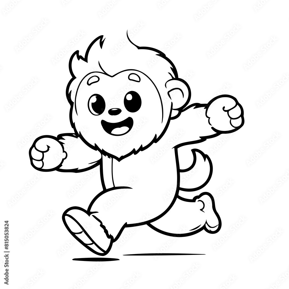 Vector illustration of a cute Yeti doodle colouring activity for kids Vector illustration of a cute Yeti doodle colouring activity for kids