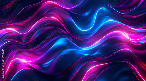 Wallpaper Mural colorful background with abstract shape glowing in ultraviolet spectrum, curvy neon lines, Futuristic ,wavy neon light motion effect background Torontodigital.ca