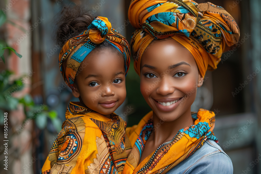 African Mother and Daughter Bonding African Mother and Daughter Bonding