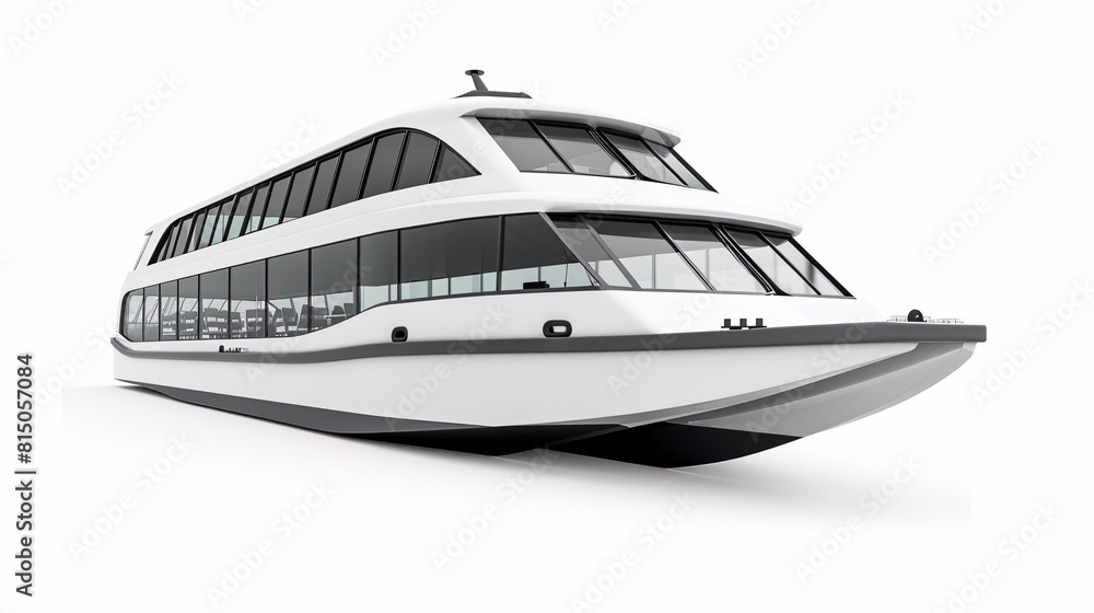 new, modern, futuristic electric catamaran, boat, ship for public transportation, isolated on a clear white background new, modern, futuristic electric catamaran, boat, ship for public transportation, isolated on a clear white background