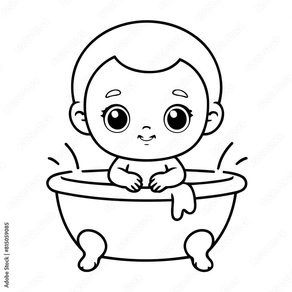 Cute vector illustration Baby drawing for toddlers book Cute vector illustration Baby drawing for toddlers book