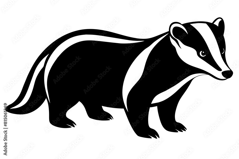 badger line art silhouette illustration badger line art silhouette illustration