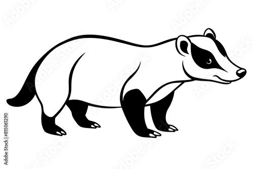 badger line art silhouette illustration