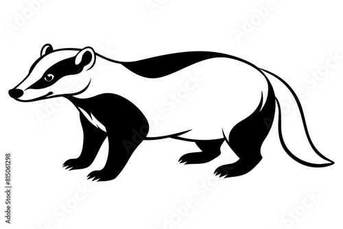 badger line art silhouette illustration