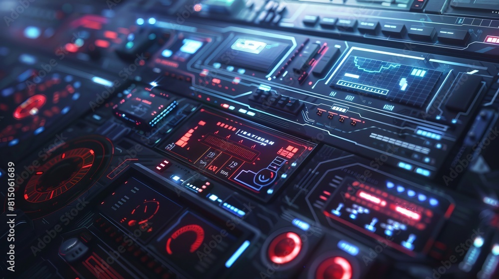 This futuristic sci-fi interface combines high functionality with visually stunning design, offering an engaging and efficient user experience perfect for advanced technological environments. This futuristic sci-fi interface combines high functionality with visually stunning design, offering an engaging and efficient user experience perfect for advanced technological environments.