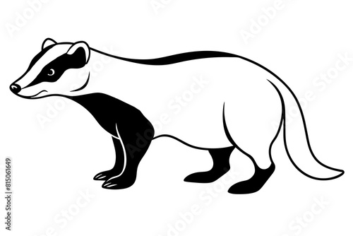 badger line art silhouette illustration