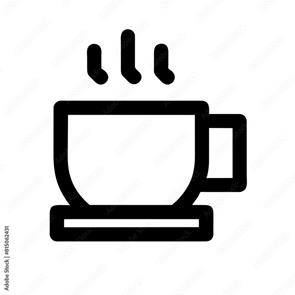 Coffee Mug Icon - emitting steam, perfect for a morning caffeine fix Coffee Mug Icon - emitting steam, perfect for a morning caffeine fix