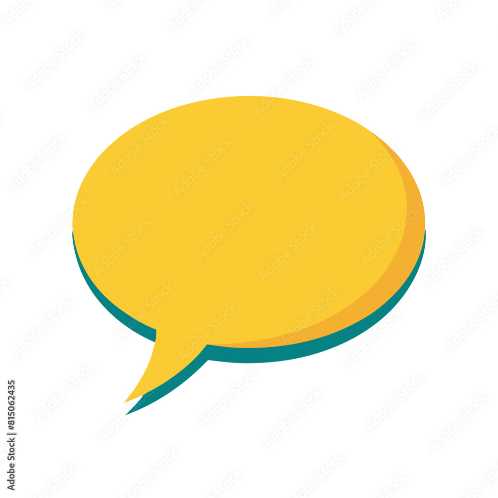 Speech Bubble - yellow, icon representing communication or chat Speech Bubble - yellow, icon representing communication or chat