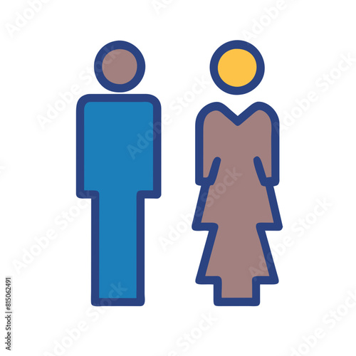 pair of iconic gender symbols representing male, female identities