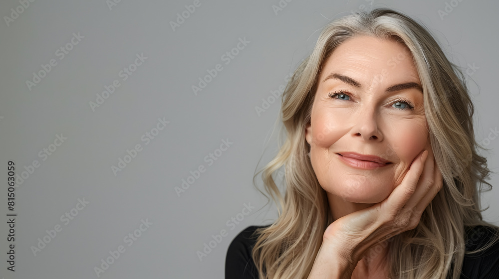 © Jess rodriguez - beautiful middle aged woman rejuvenated by using skin care products © Jess rodriguez - beautiful middle aged woman rejuvenated by using skin care products