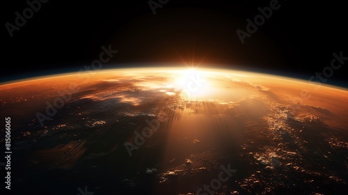 Sunset over the planet Earth.