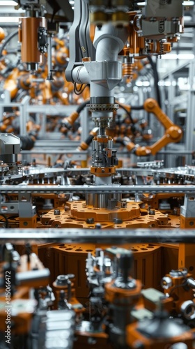 AIdriven automation in manufacturing Show a robotic arm assembling automotive parts