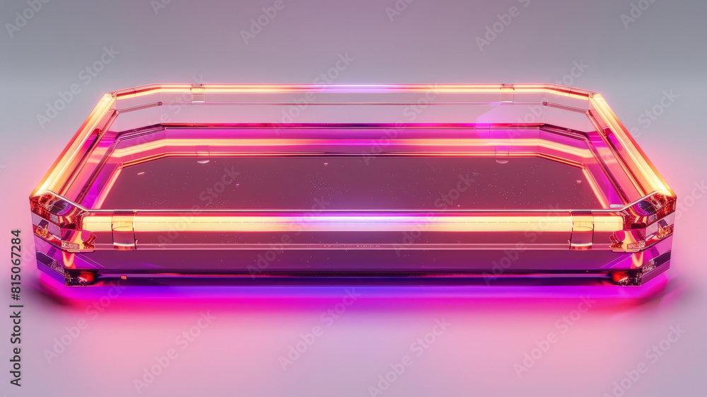 Neon illuminated acrylic tray Neon illuminated acrylic tray