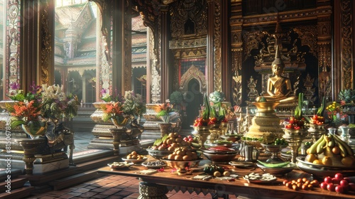 thai food in the temple hyper realistic  © Johannes